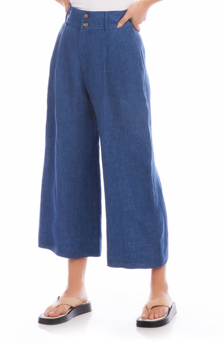 FIFTEEN TWENTY Sadie Linen Crop Wide Leg Pants, Alternate, color, 