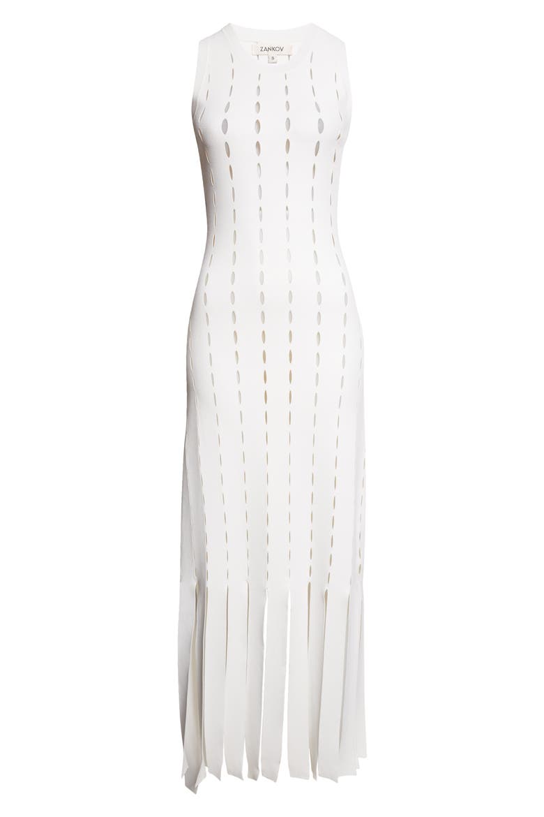 Jesse Openwork Car Wash Hem Sweater Dress, Alternate, color, WHITE
