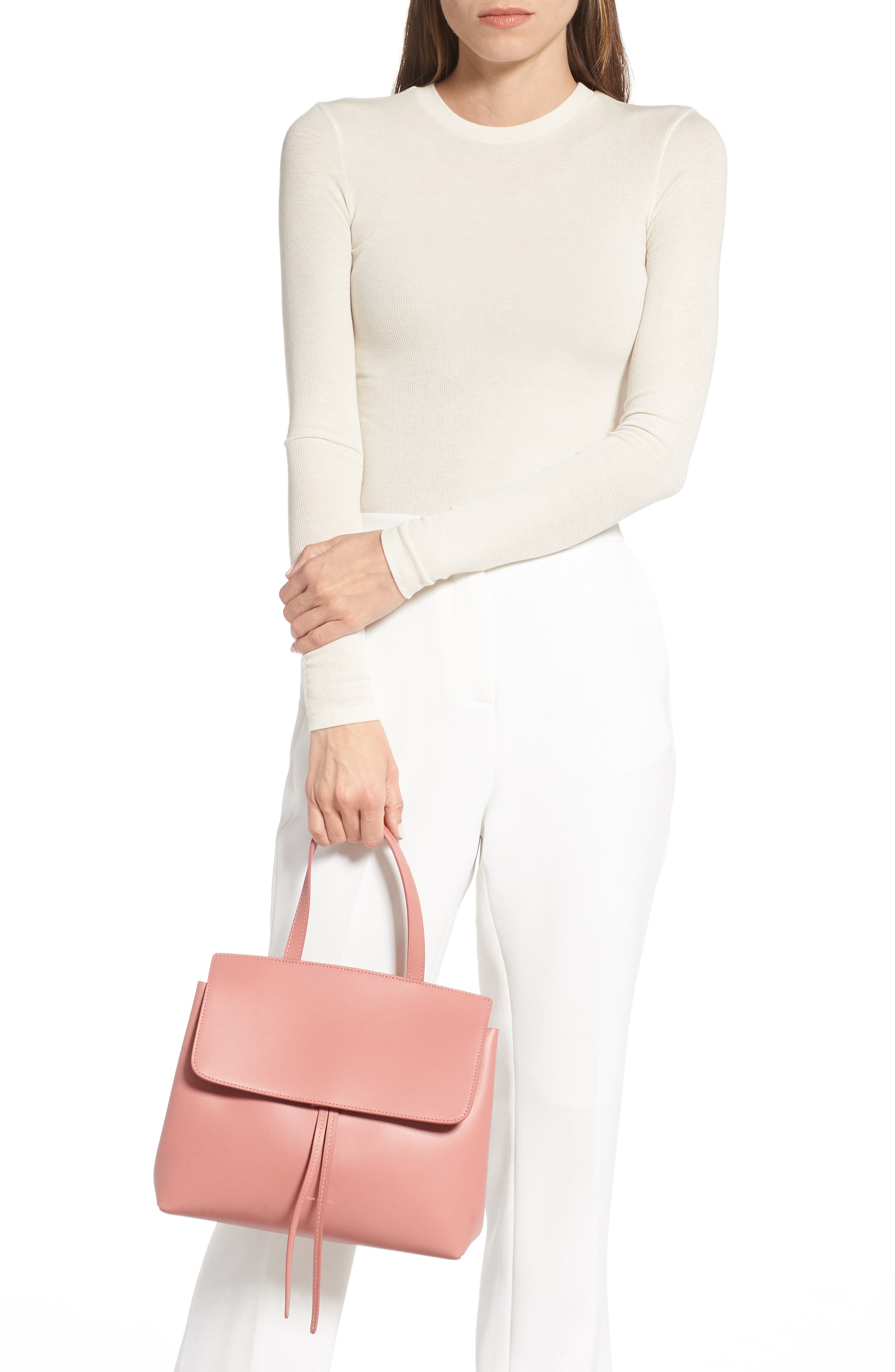 Mansur Gavriel Mini Lady Leather Bag, Alternate, color, 