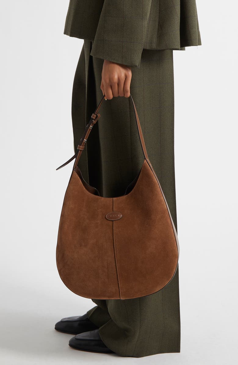 Tod's Medium Di Leather Hobo Bag, Alternate, color,