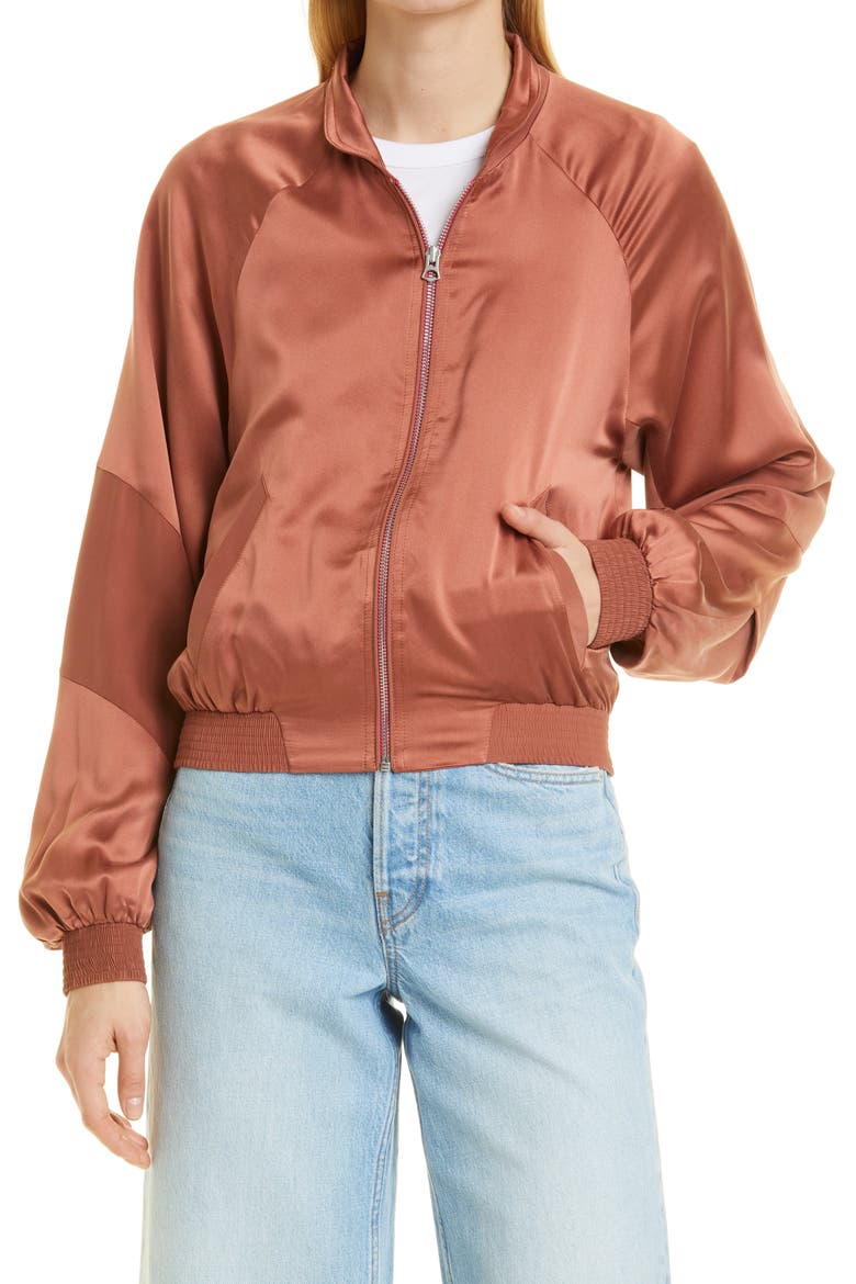 Trail Silk Track Jacket, Alternate, color, PALE COPPER