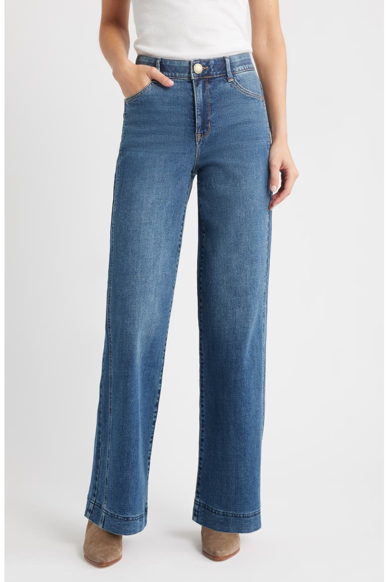 Gracie Skyrise Wide Leg Jeans, Main, color, MID BLUE