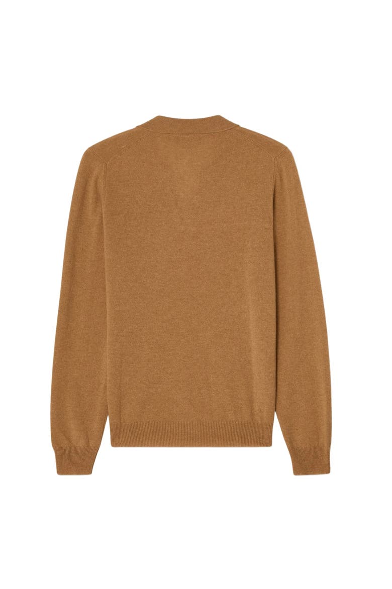 Parsons Johnny Collar Sweater, Alternate, color, Camel