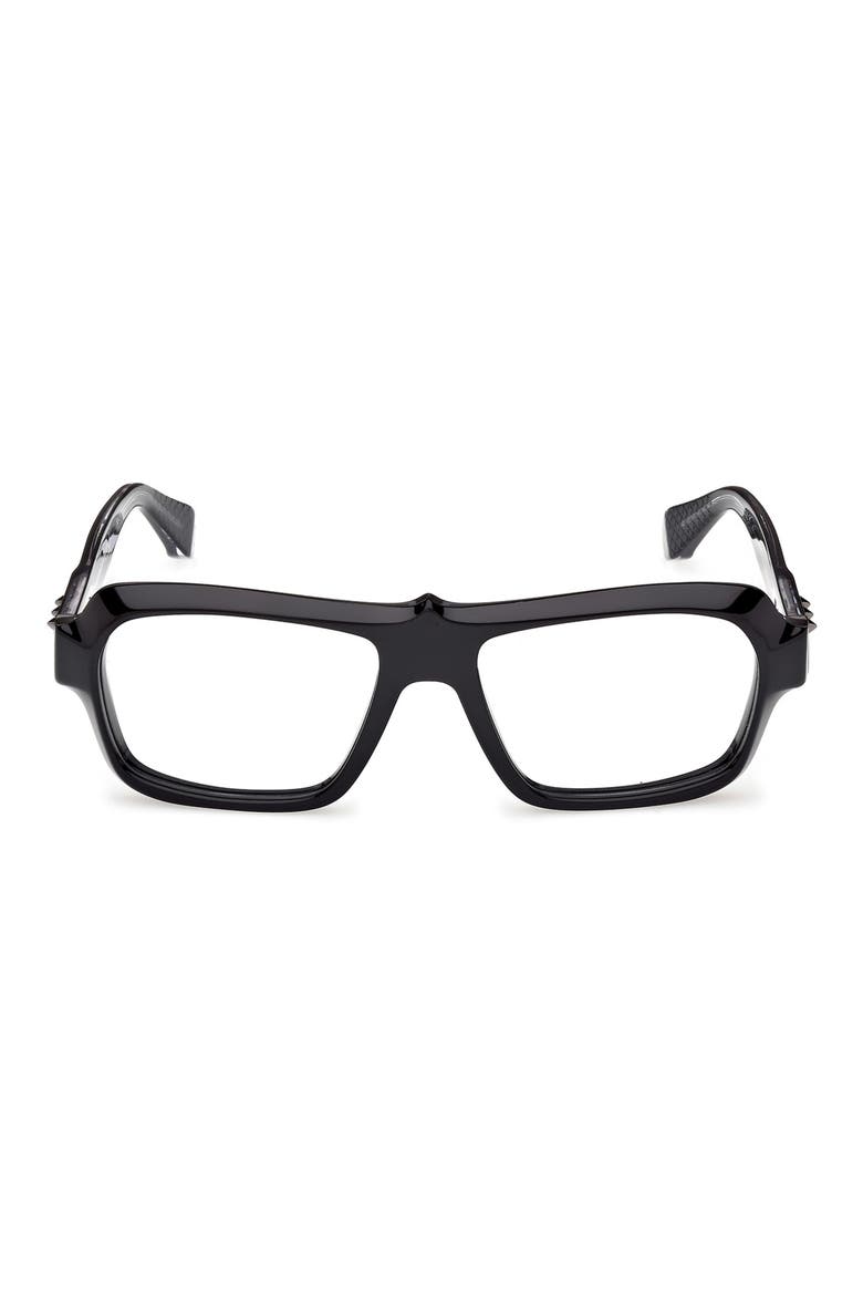55mm Rectangular Optical Glasses, Main, color, BLACK