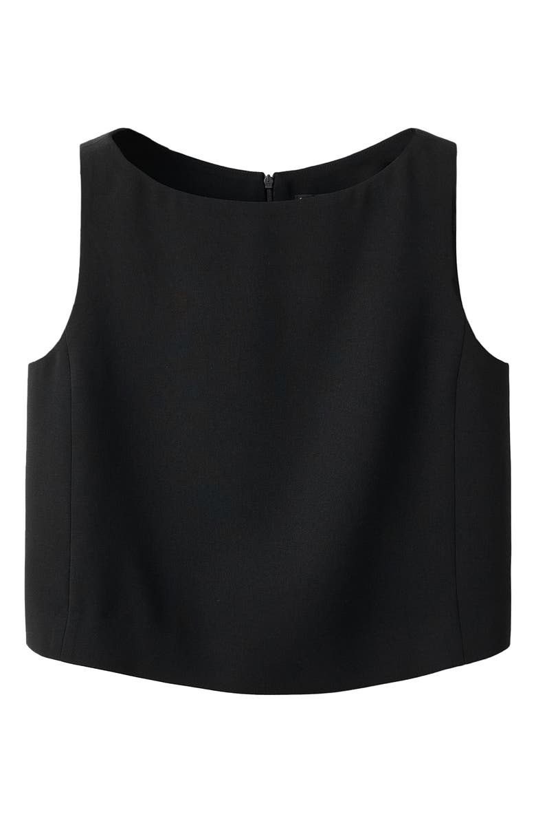 MANGO Round Neck Sleeveless Suiting Top, Alternate, color, 