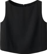 MANGO Round Neck Sleeveless Suiting Top