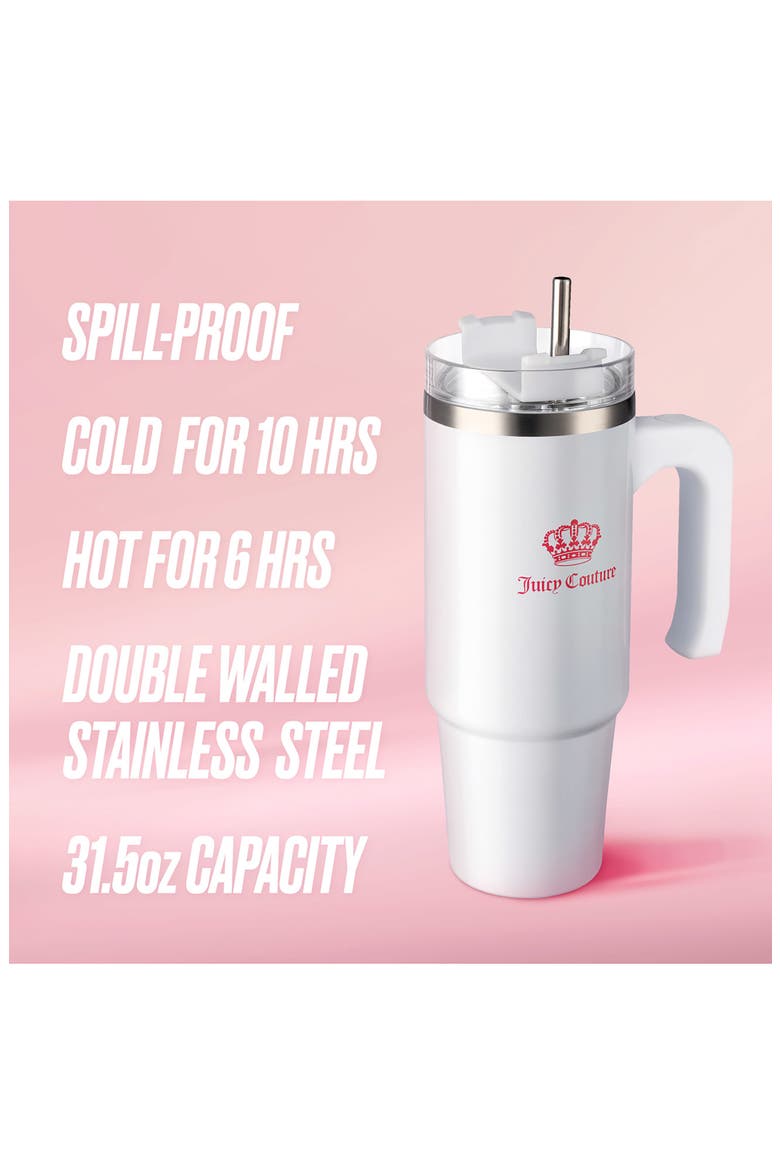 31.5-Ounce Stainless Steel Tumbler, Alternate, color, PURE WHITE