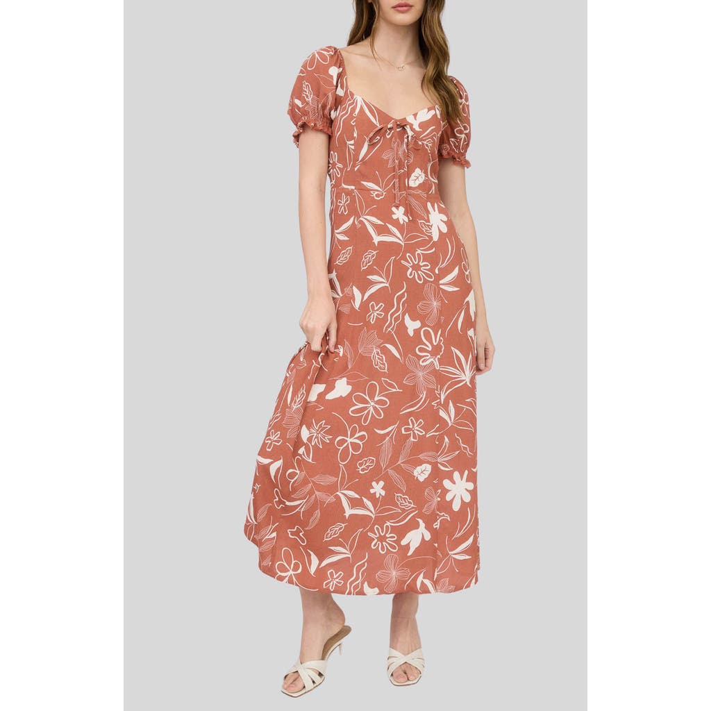 BLU PEPPER BLU PEPPER FLORAL MIDI DRESS