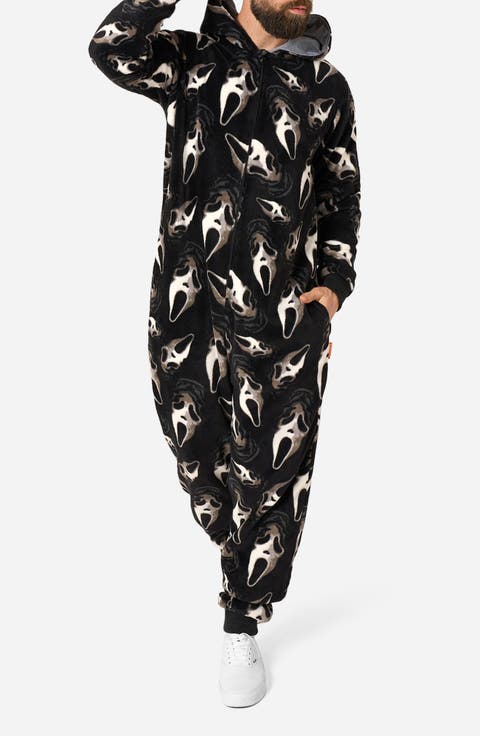 Ghostface Hooded Fleece Jumpsuit