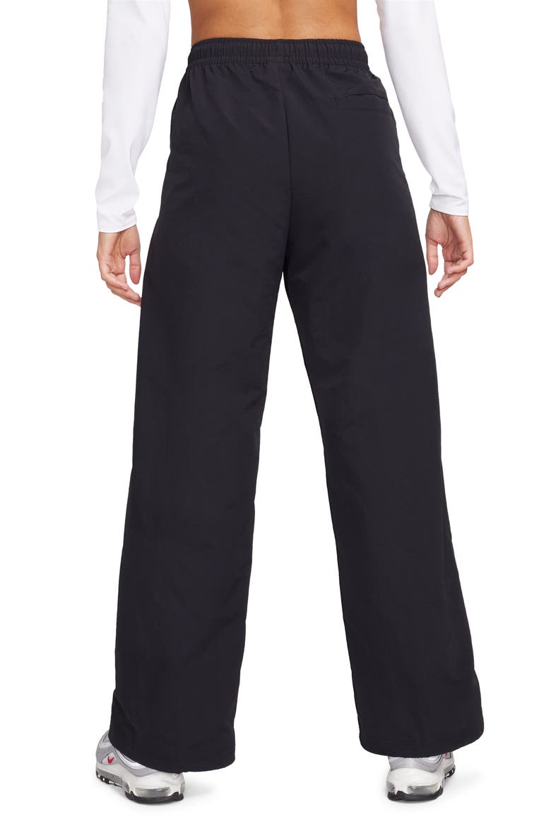 Sportswear Everything Wovens Mid-Rise Open-Hem Pants, Alternate, color, BLACK/WHITE