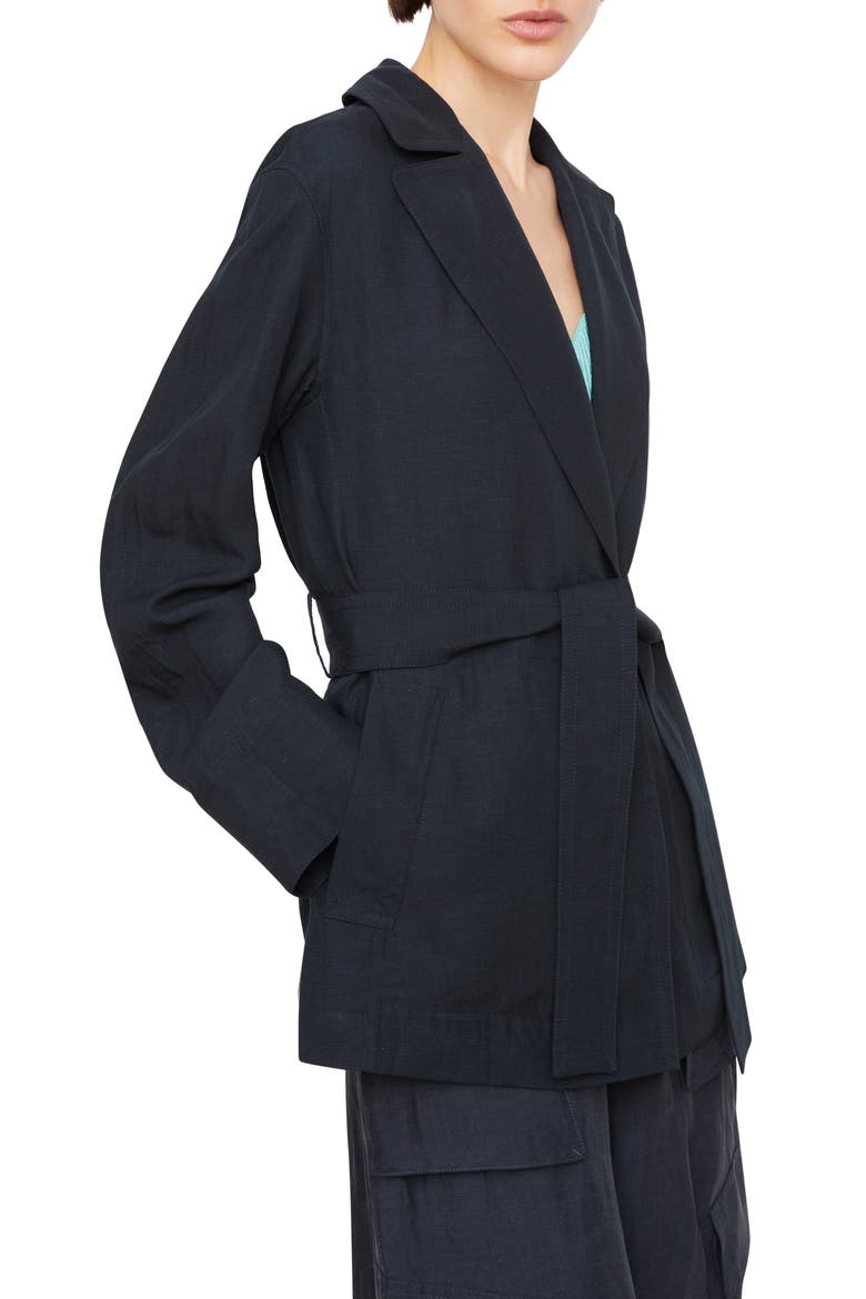 Belted Jacket, Alternate, color, MARINA