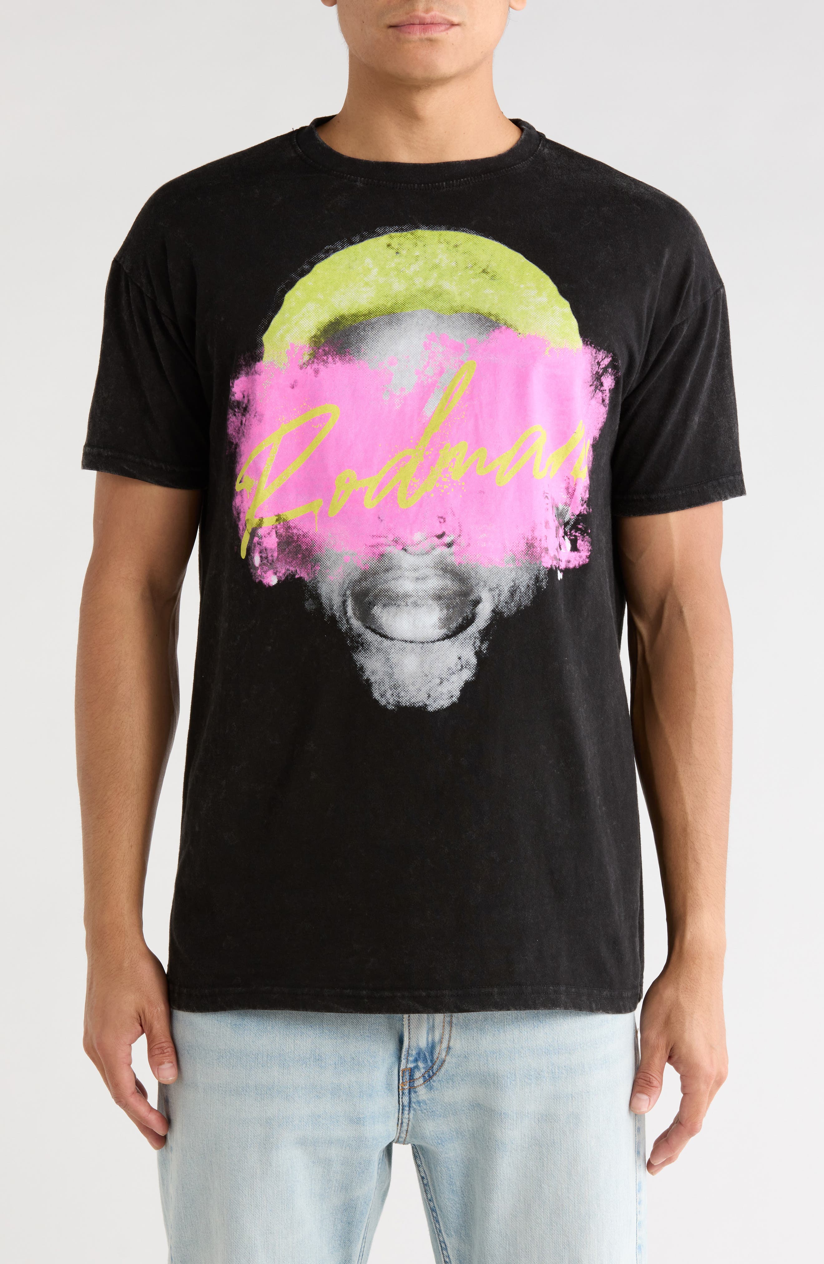 Rodman Pink Splash Cotton T-Shirt