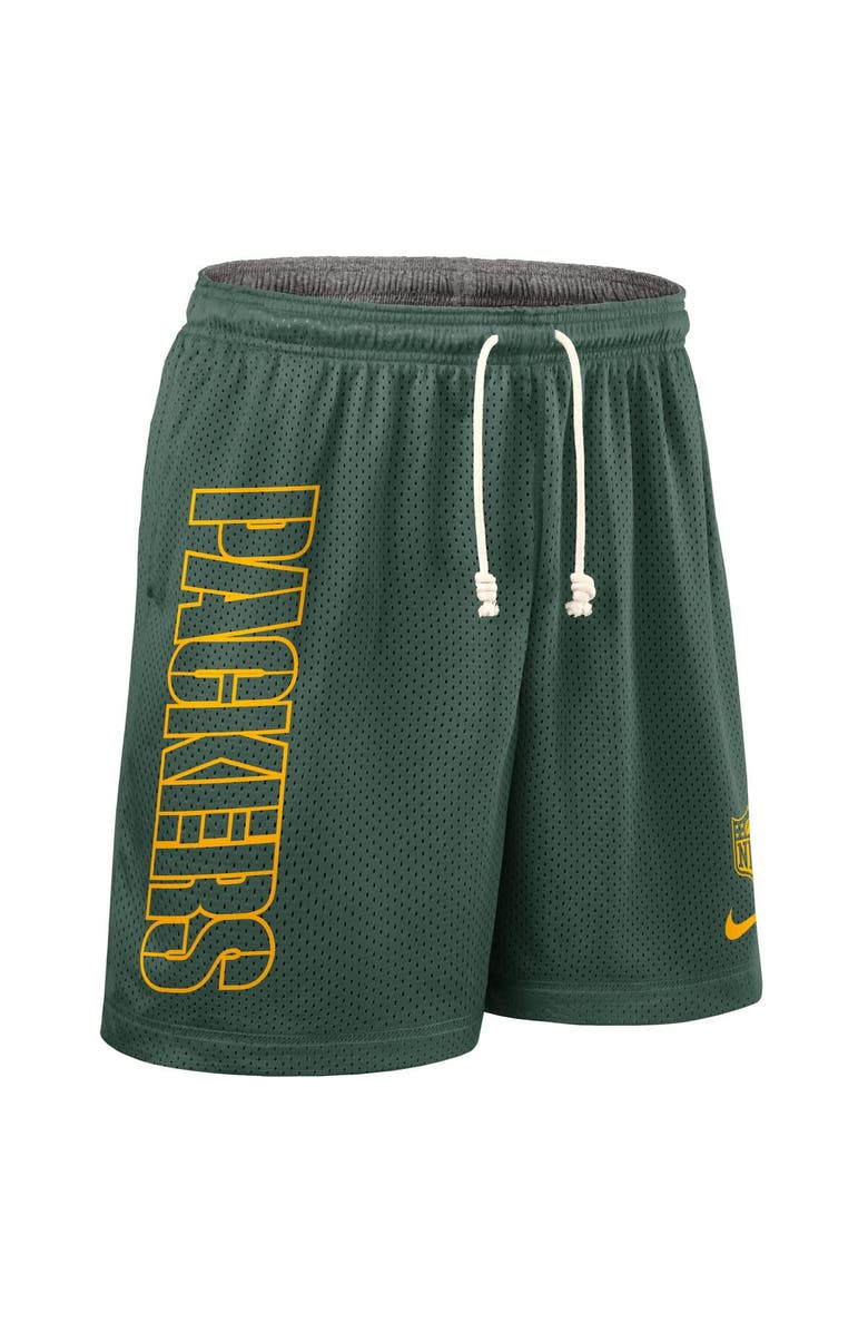 Nike Men's Nike Green Green Bay Packers Sideline Reversible Performance Shorts, Alternate, color, Green