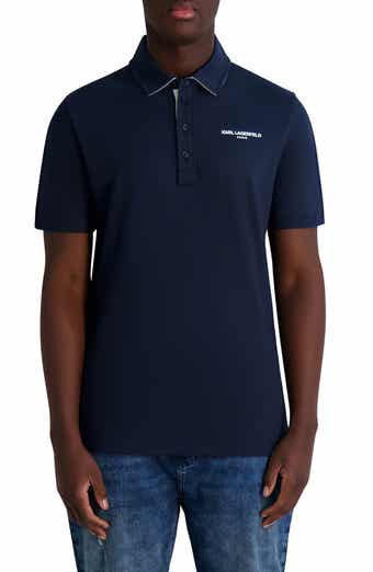 KARL LAGERFELD PARIS Logo Chest Stretch Cotton Polo