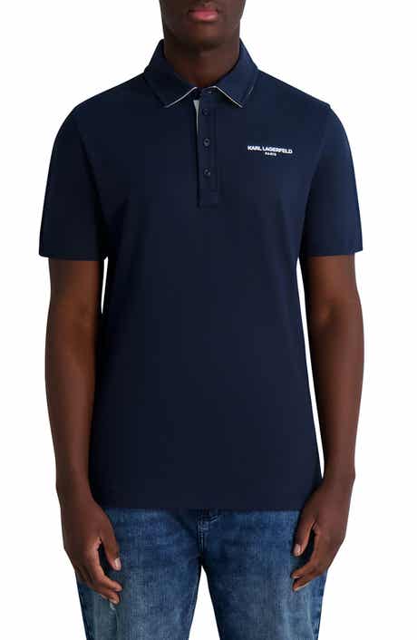 KARL LAGERFELD PARIS Logo Chest Stretch Cotton Polo