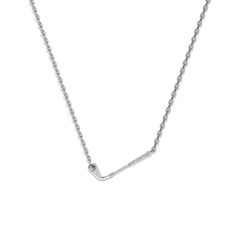 The Golf Club Necklace, White Diamond