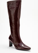 Forever & Always Shoes Velencia Leather Knee High Boot