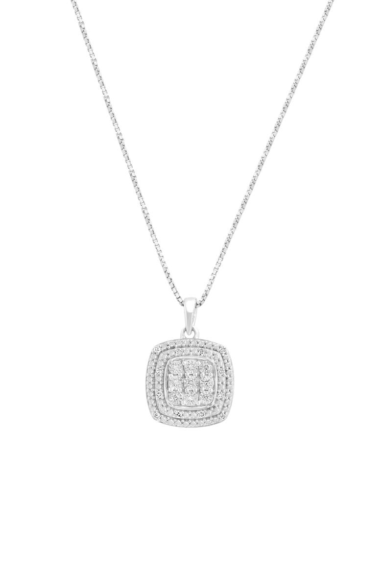 Diamond Pendant Necklace, Main, color, SILVER/ DIAMOND