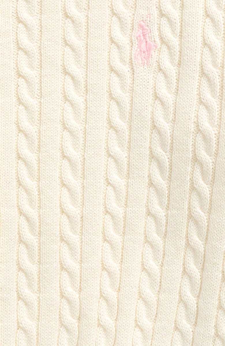 Polo Ralph Lauren Kids' Cable Knit Cotton Cardigan, Alternate, color, Warm White
