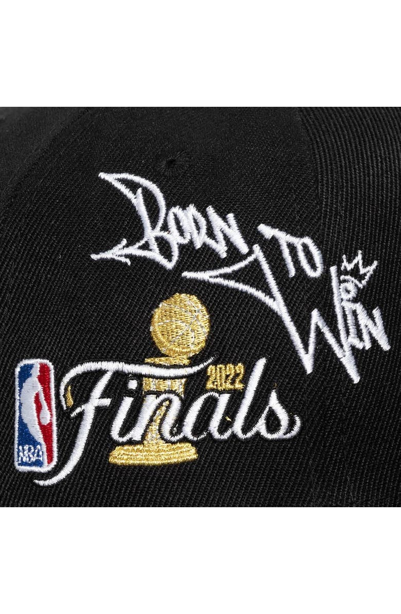 Mitchell & Ness Men's Mitchell & Ness Black Golden State Warriors 2022 NBA Finals Born To Win Pro Crown Adjustable Hat, Alternate, color, Black
