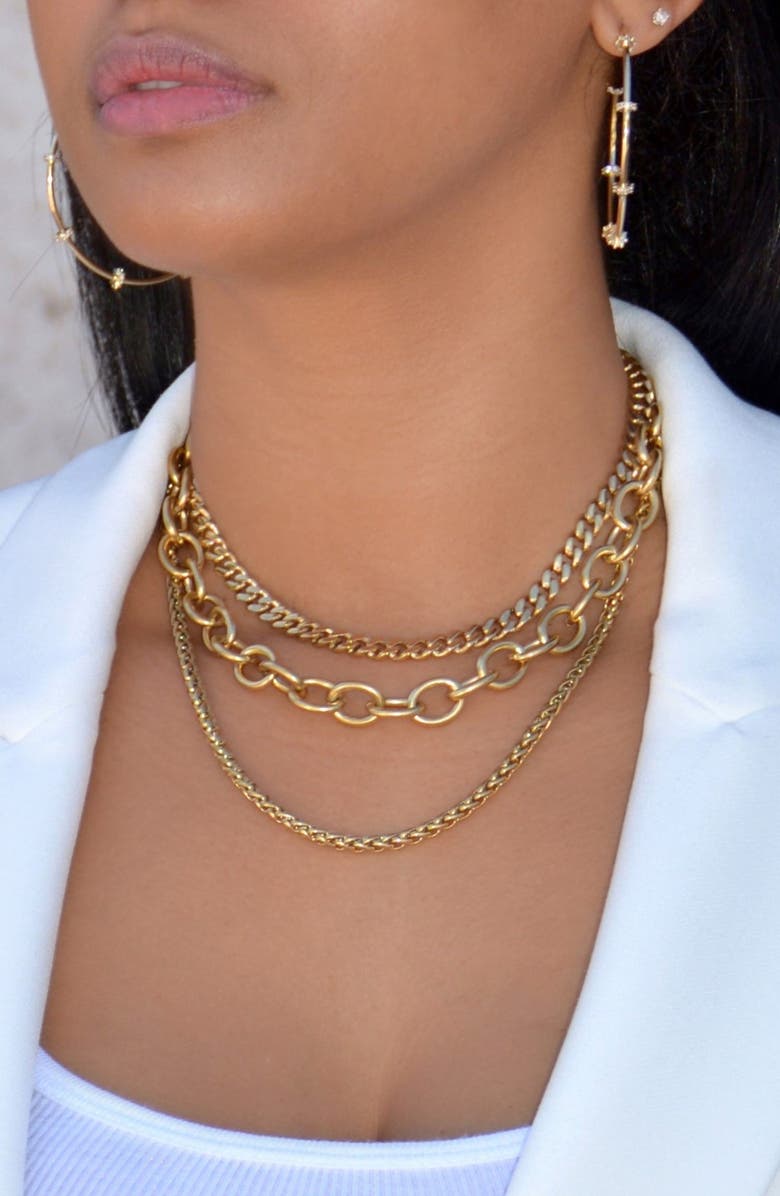 Liza Schwartz Naomi Chain Necklace, Alternate, color, Gold