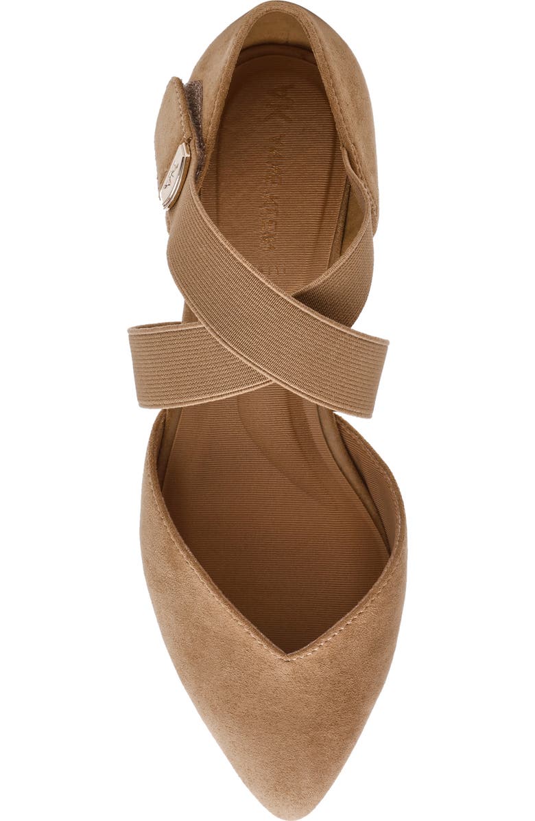 Anne Klein Oswaldo Pointed Toe Flat, Alternate, color, Sandstone Microsuede