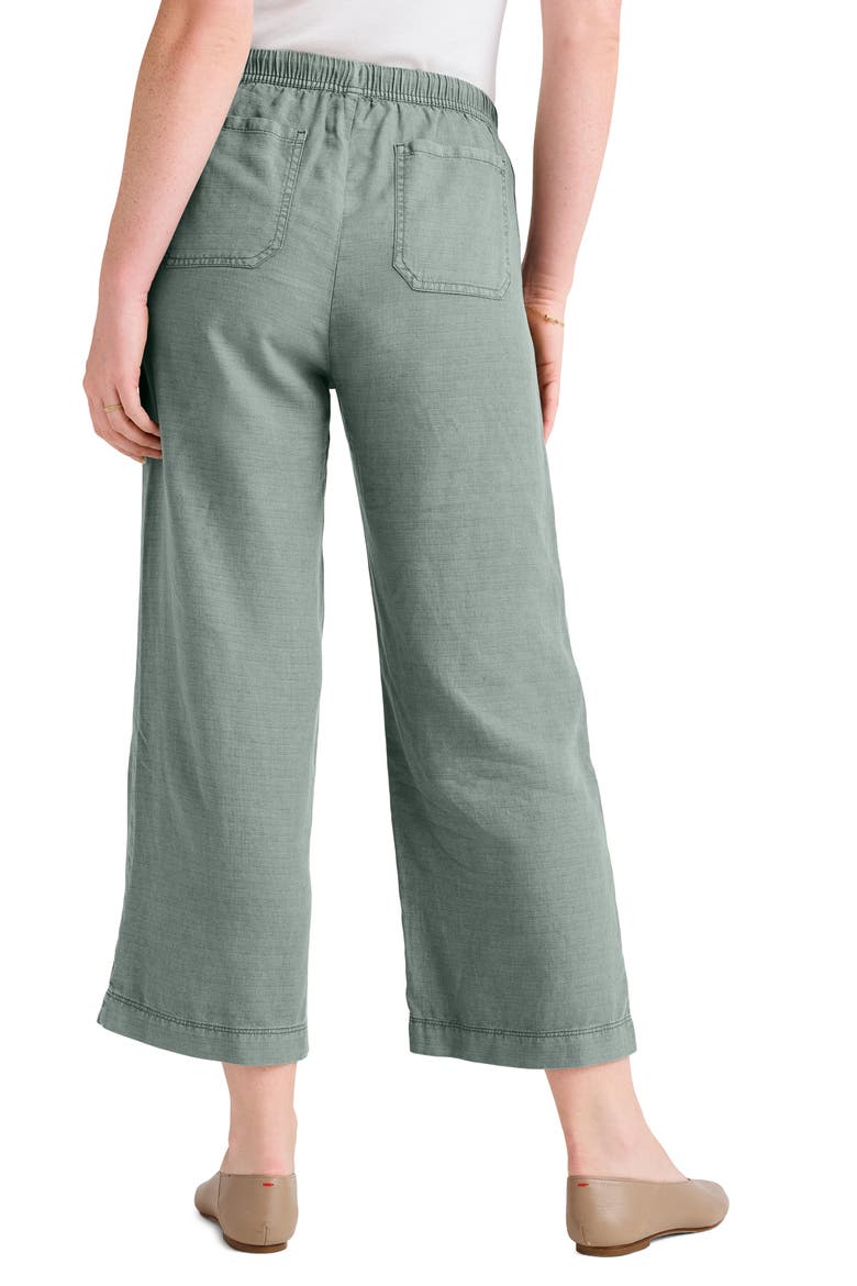 Angie Crop Wide Leg Pants, Alternate, color, OLIVE BROWN