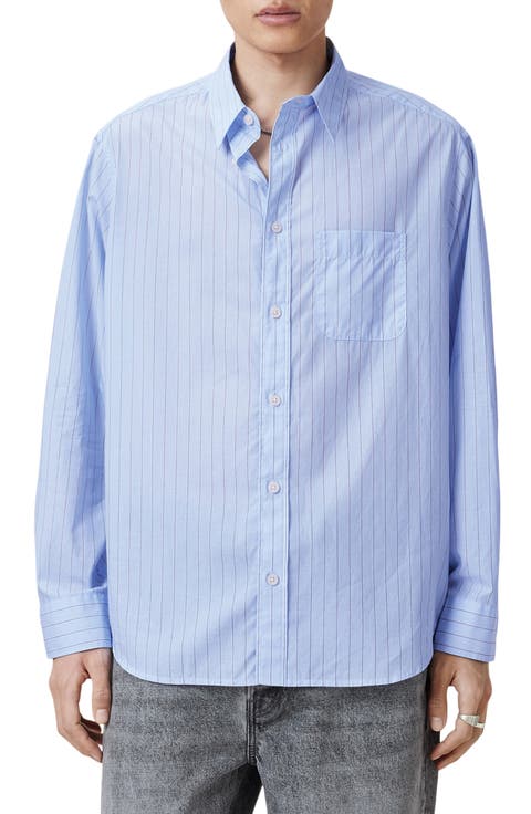 Marcel Stripe Long Sleeve Button-Up Shirt