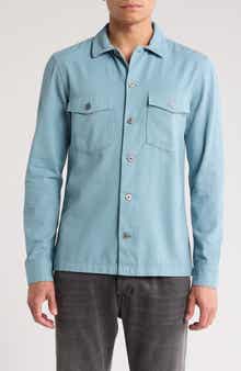 AllSaints Aerial Slim Fit Organic Cotton Shirt Jacket