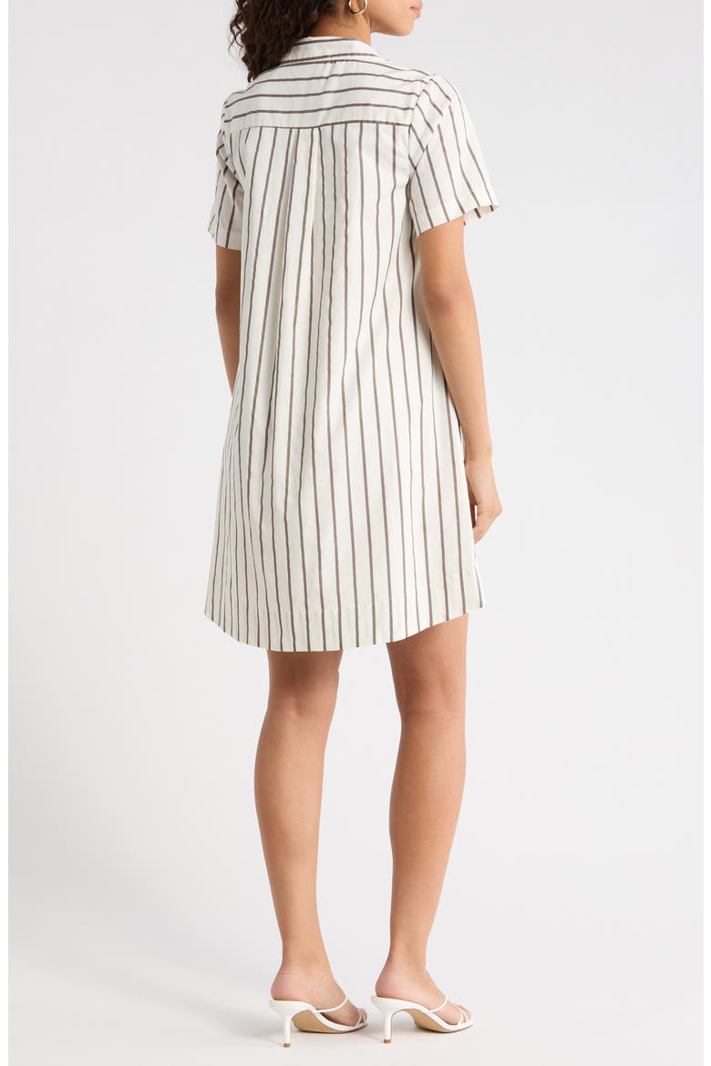 Kamara Stripe Cotton Shirtdress, Alternate, color, MARSHMALLOW
