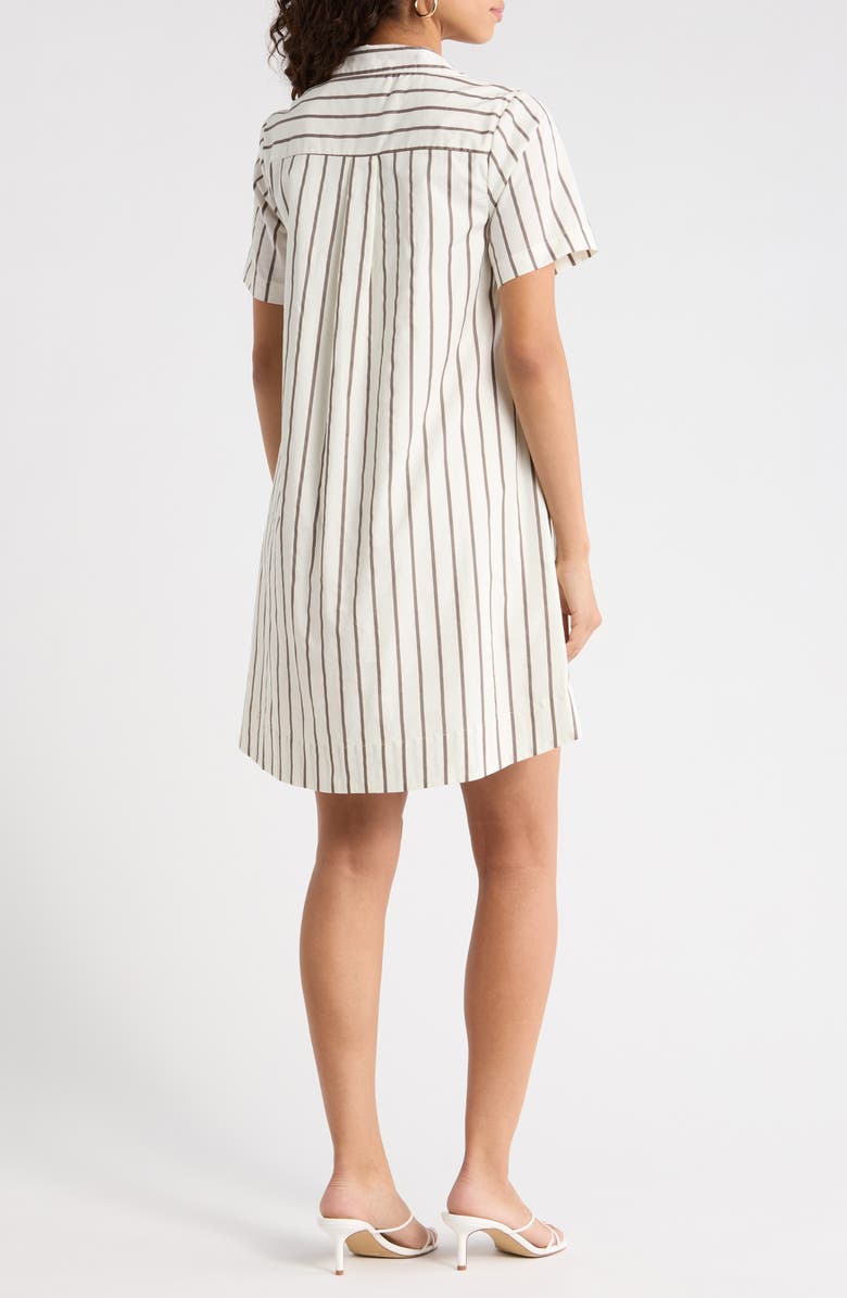 SUGARLIPS Kamara Stripe Cotton Shirtdress, Alternate, color, Marshmallow