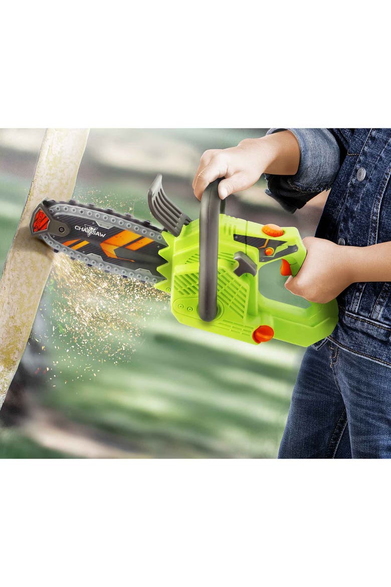 Tuff Tools Clean Cut Chainsaw Kids Sounds & Action Toy, Alternate, color, Multicolored