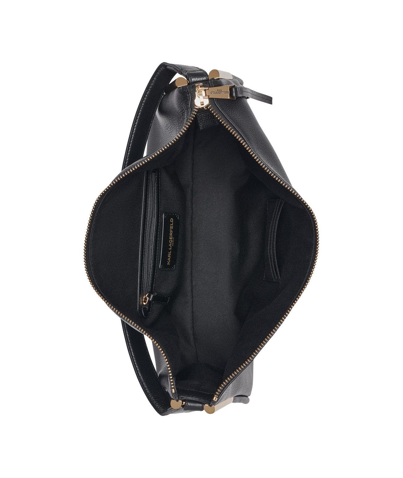 KARL LAGERFELD PARIS Valerie Hobo, Alternate, color, Black/Gold