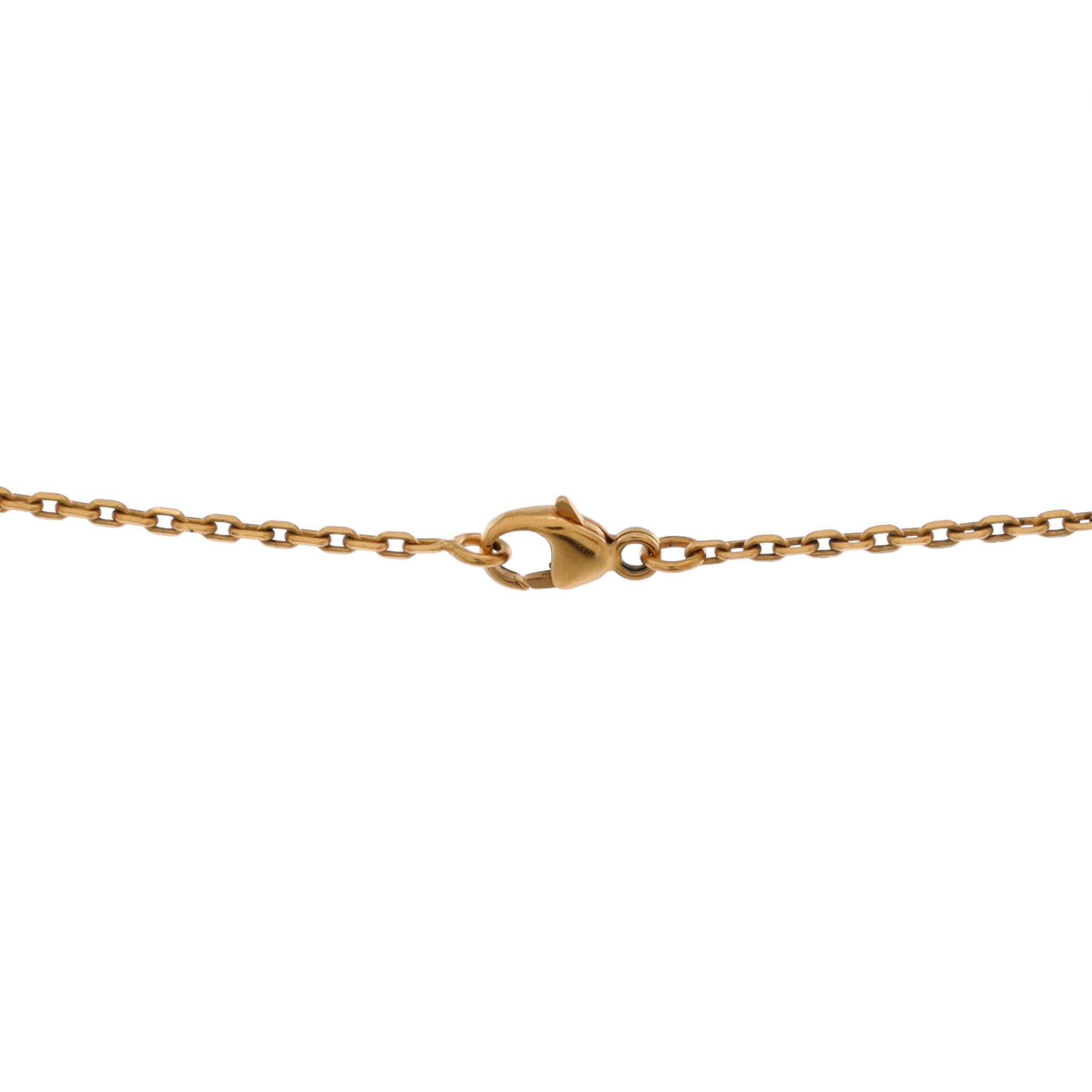 Pop H Pendant Chain Necklace Metal and Enamel, Alternate, color, Gold