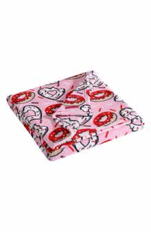 Betsey Johnson Donut Hearts Throw Blanket