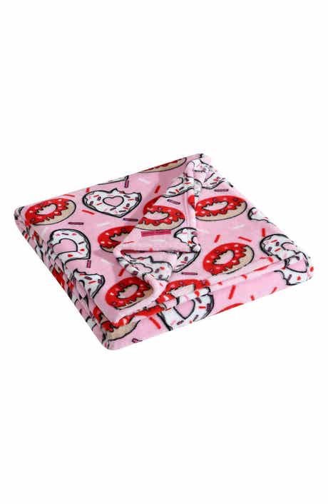 Betsey Johnson Donut Hearts Throw Blanket