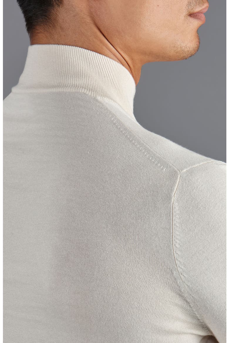 Cotton Mock Turtle Neck Sweater, Alternate, color, Ecru