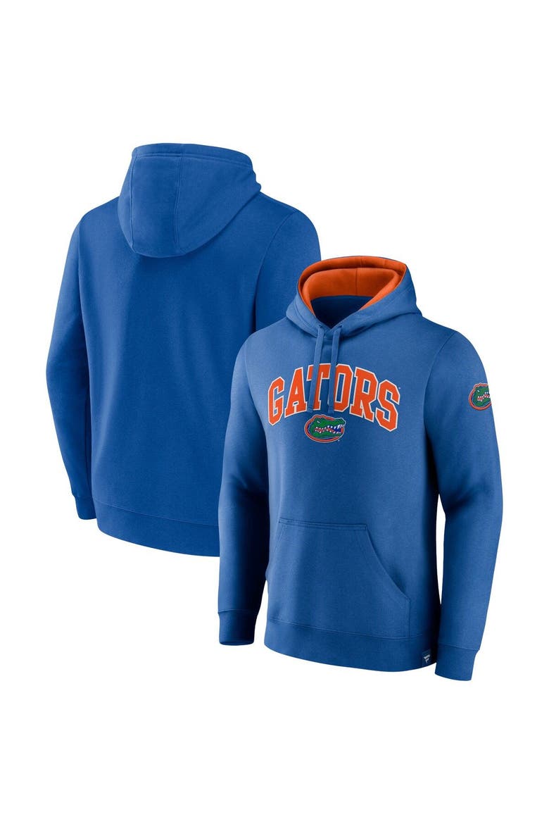 Men's Fanatics Branded Royal Florida Gators Arch & Logo Tackle Twill Pullover Hoodie, Main, color, Royal