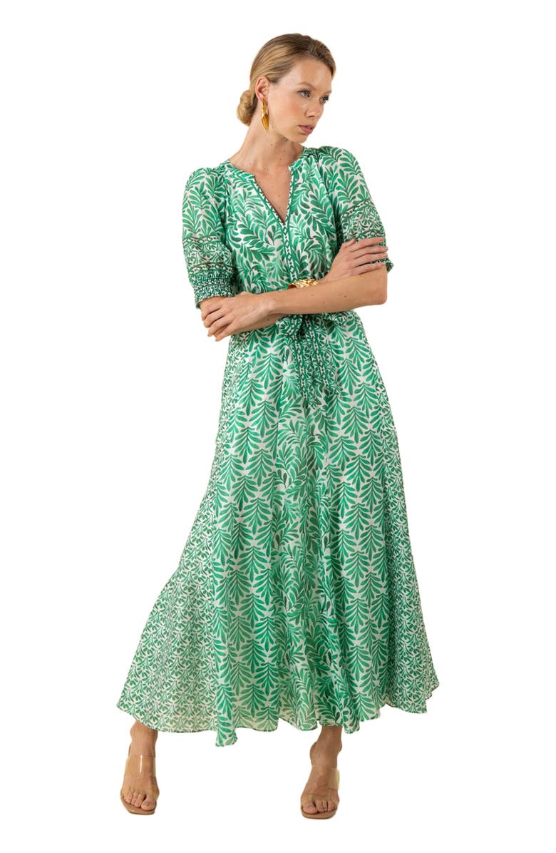 Hale Bob Estella Organza Maxi Dress, Main, color, 