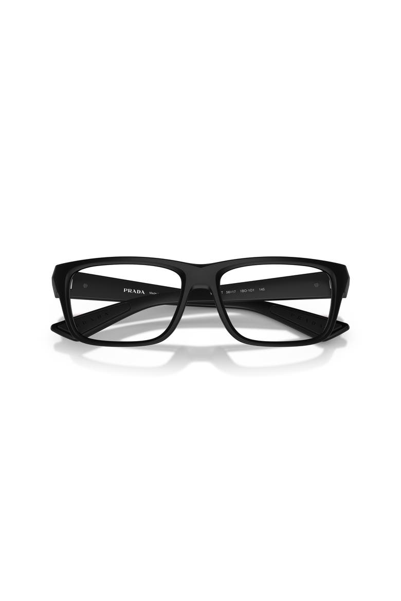 54mm Rectangle optical glasses, Alternate, color, Black