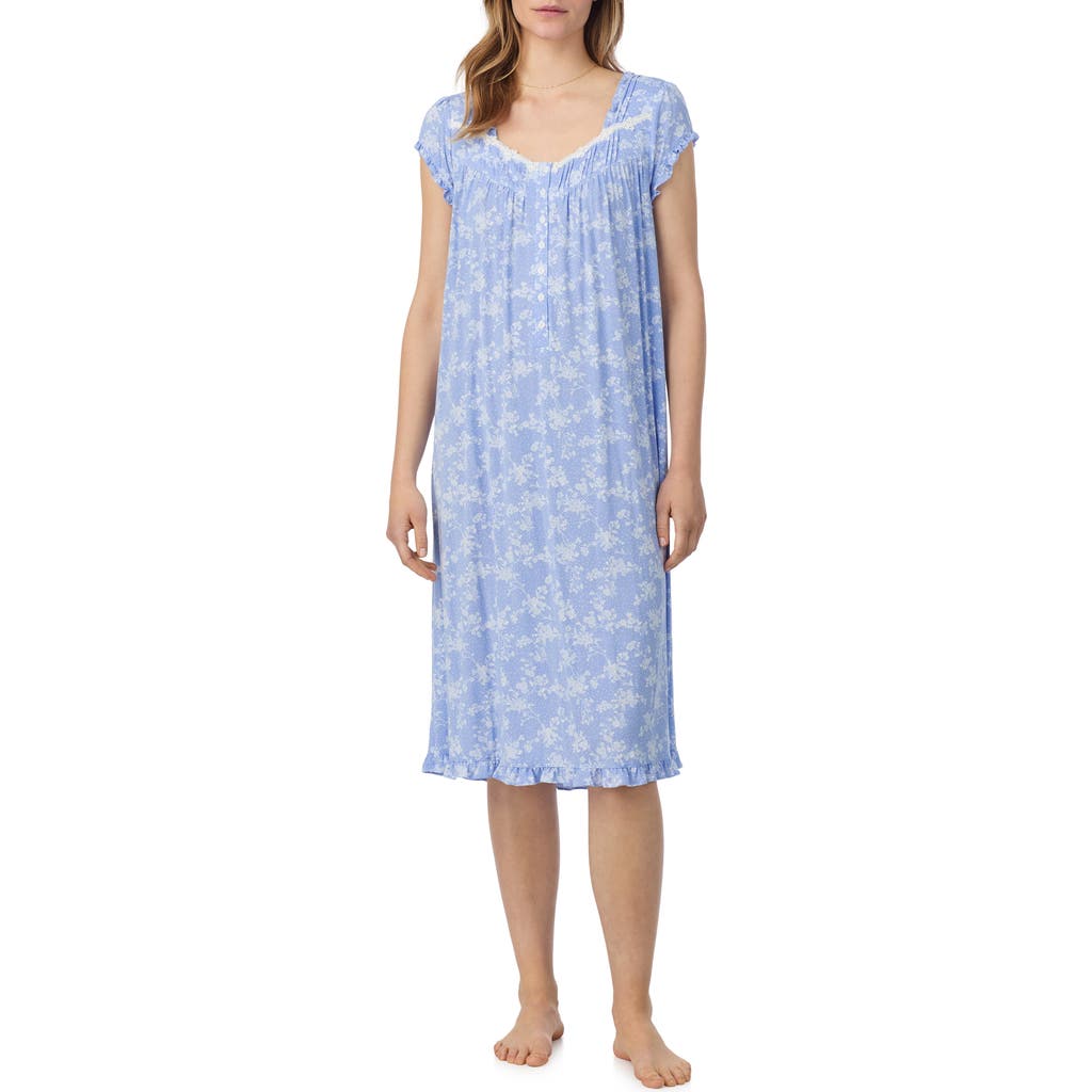 Eileen West Floral Waltz Nightgown In Animal Print