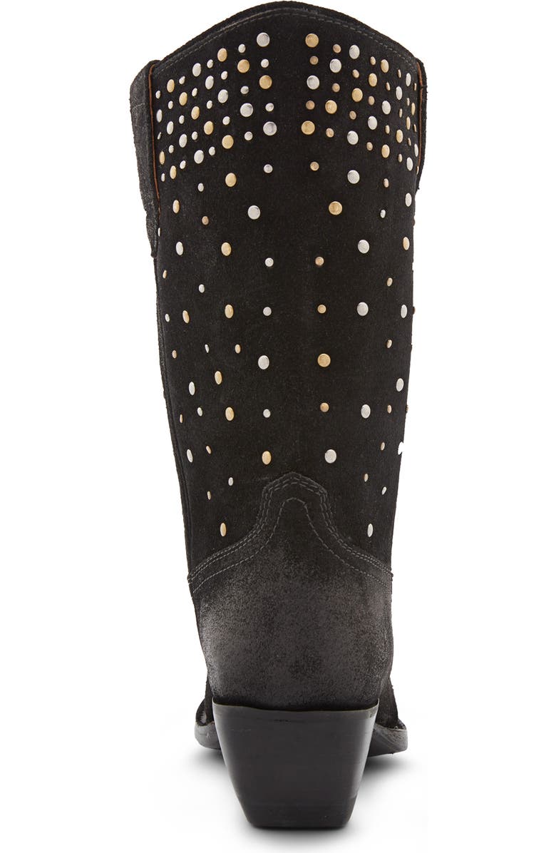 Frye Sacha Stud Western Boot, Alternate, color, Blac