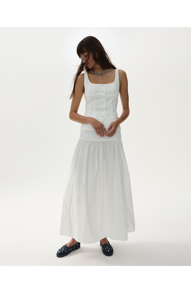 Fortela Naomi Poplin Skirt, Alternate, color, White