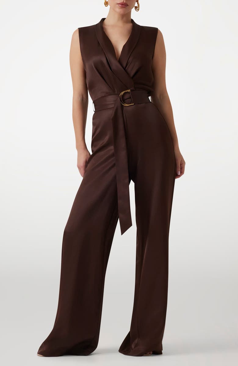 Marciano Iva Surplice V-Neck Sleeveless Jumpsuit, Main, color, 