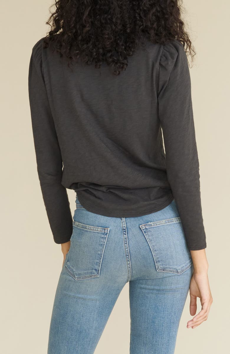 Veronica Beard Mason Long Sleeve T-Shirt, Alternate, color, Charcoal