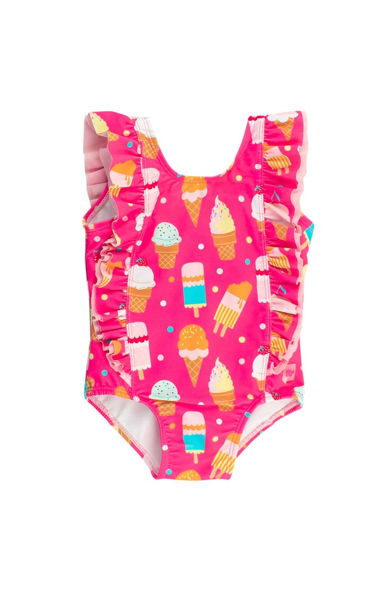 Girls UPF50+ Waterfall One Piece, Main, color, Sweet Scoops