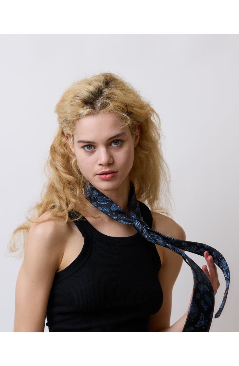 Lost Pattern "Paisley" Silk Jacquard Tie, Alternate, color, Midnight Blue