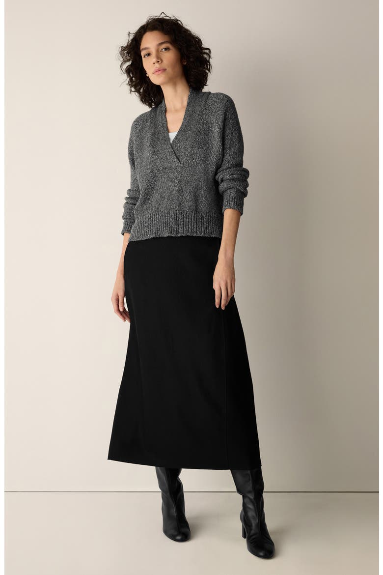 V-Neck Sweater, Alternate, color, CHARCOAL