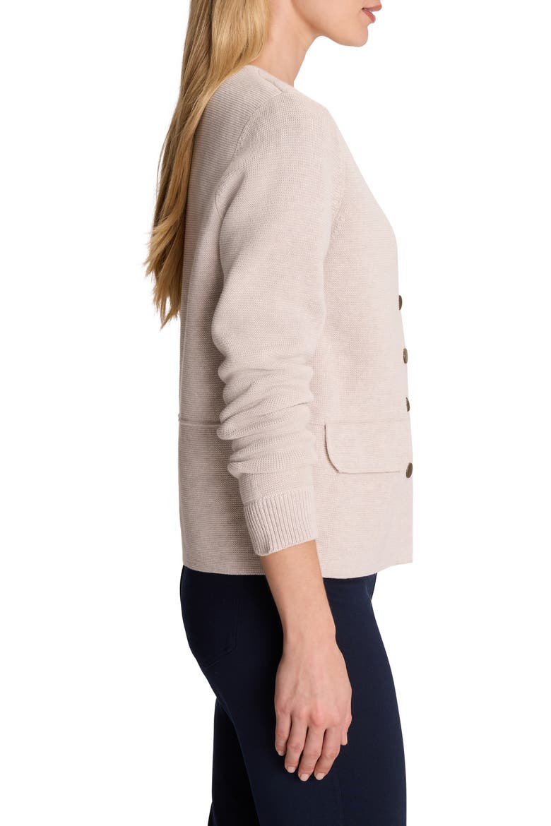Collarless Knit Jacket, Alternate, color, SUGAR COOKIE