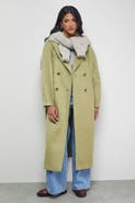 Warehouse Oversized Pleat Back Detail Maxi Coat